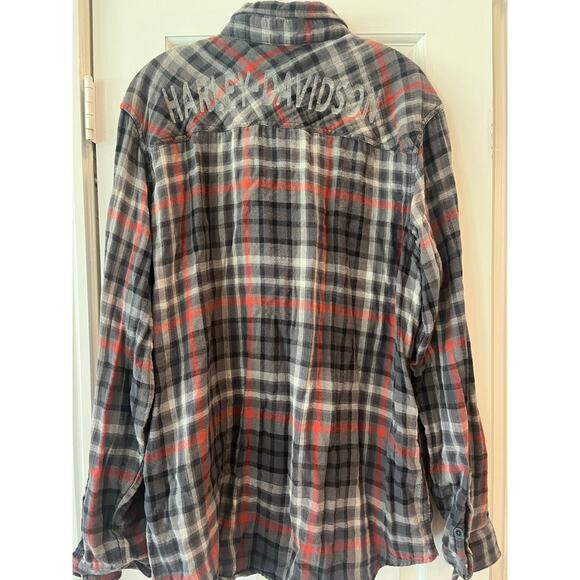 Harley Davidson Other - Harley Davidson Embroidered Biker Core Button Up Shirt Men XL Grunge Y2K Riding